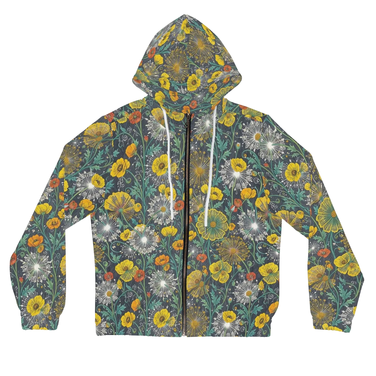 Poppy Cipher on Women's Full-Zip Hoodie — Front