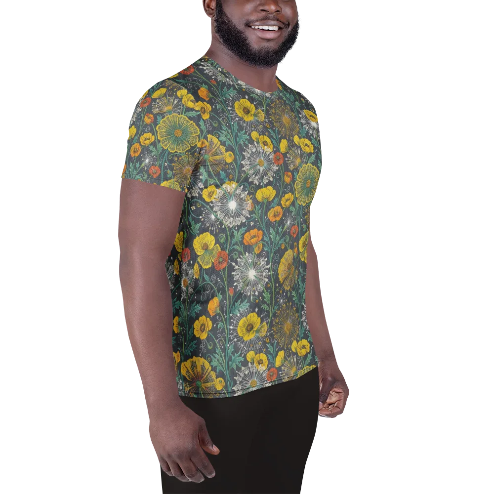 Poppy Cipher on Men's Athletic T-Shirt — Right
