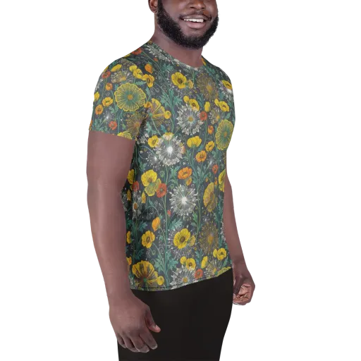 Poppy Cipher on a Men's Athletic T-Shirt