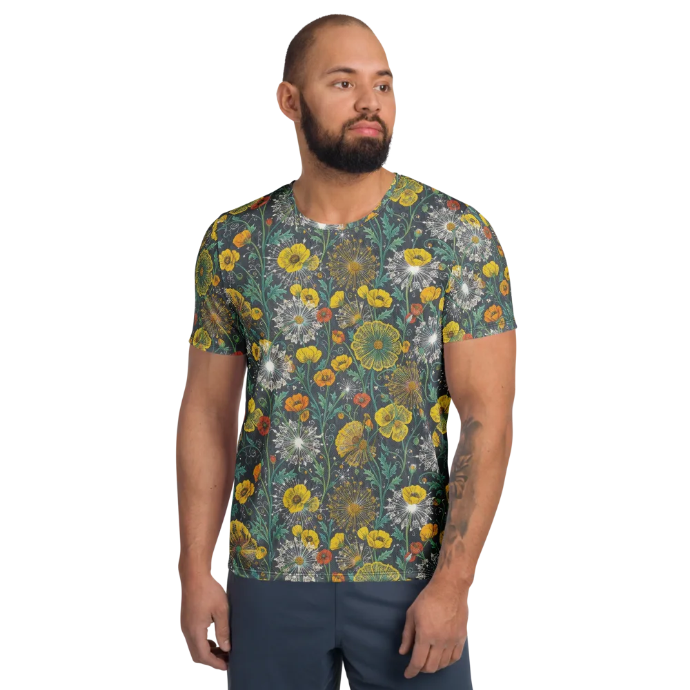 Poppy Cipher on Men's Athletic T-Shirt — Front