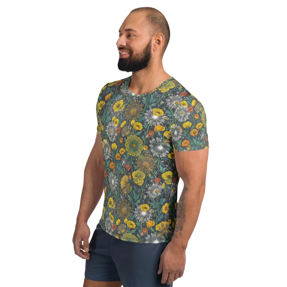 Poppy Cipher on Men's Athletic T-Shirt — Left