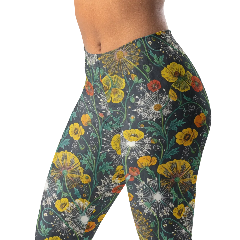 Poppy Cipher on Leggings — Left Front
