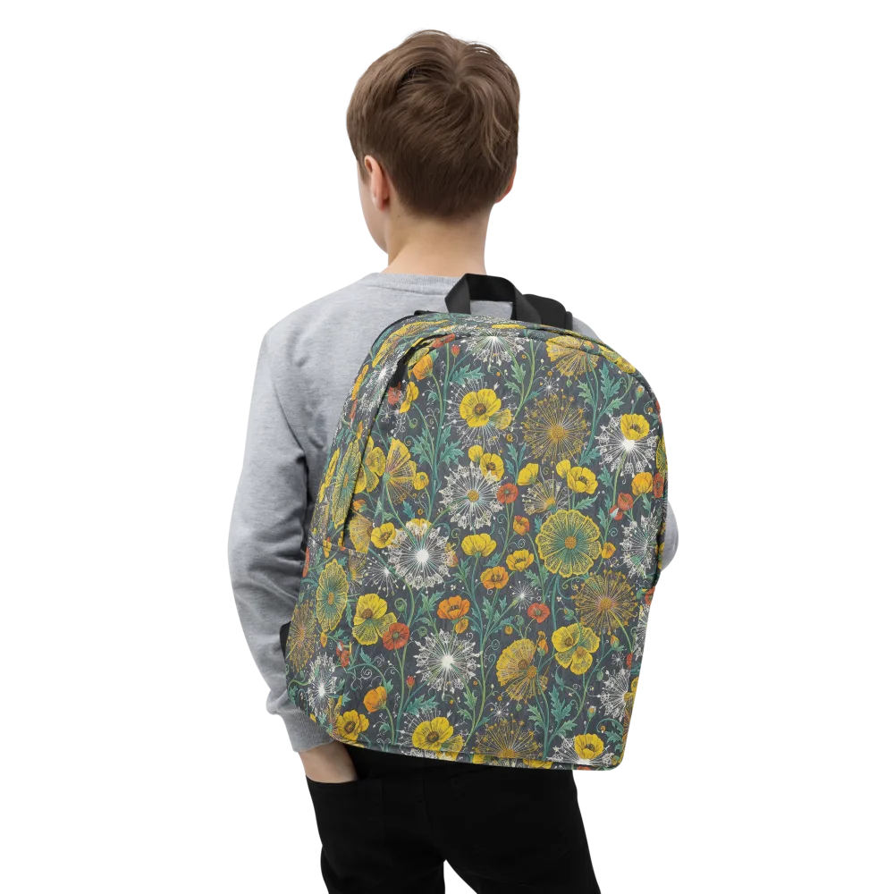 Poppy Cipher on Minimalist Backpack — Zoomed-in