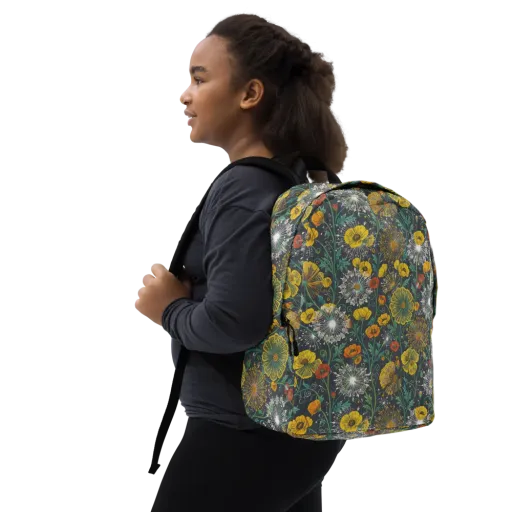 Poppy Cipher on a Minimalist Backpack