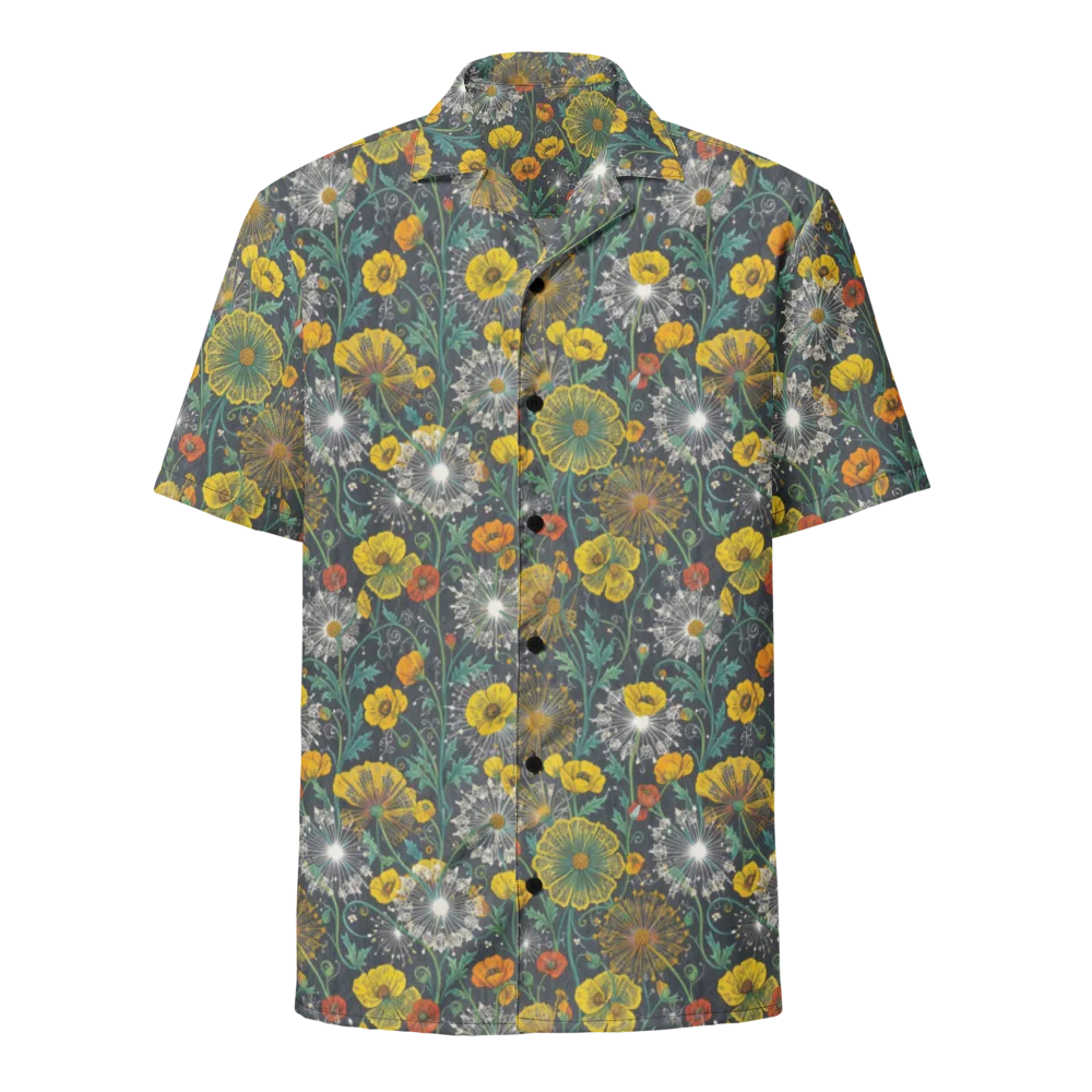 Poppy Cipher on Button Shirt — Front