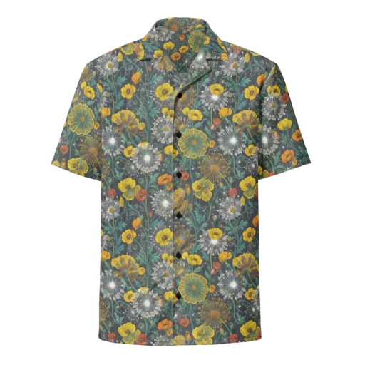 Poppy Cipher on a Button Shirt