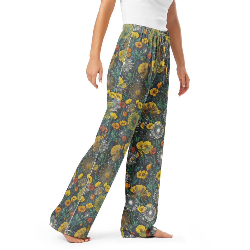 Poppy Cipher on Women's Pajama Pants — Right Front