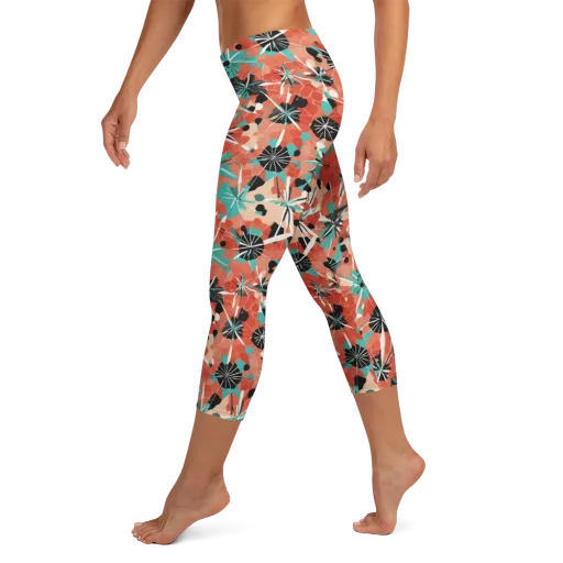 Riviera Bloom on a Capri Leggings
