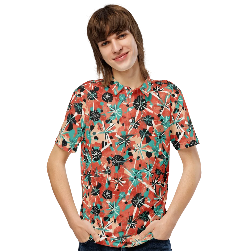 Riviera Bloom on Men's Slim Fit Polo Shirt — Front