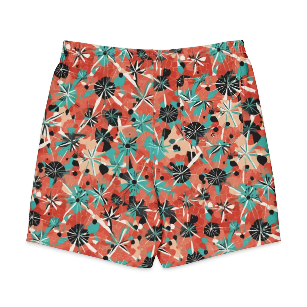 Riviera Bloom on Men's Board Shorts — Back