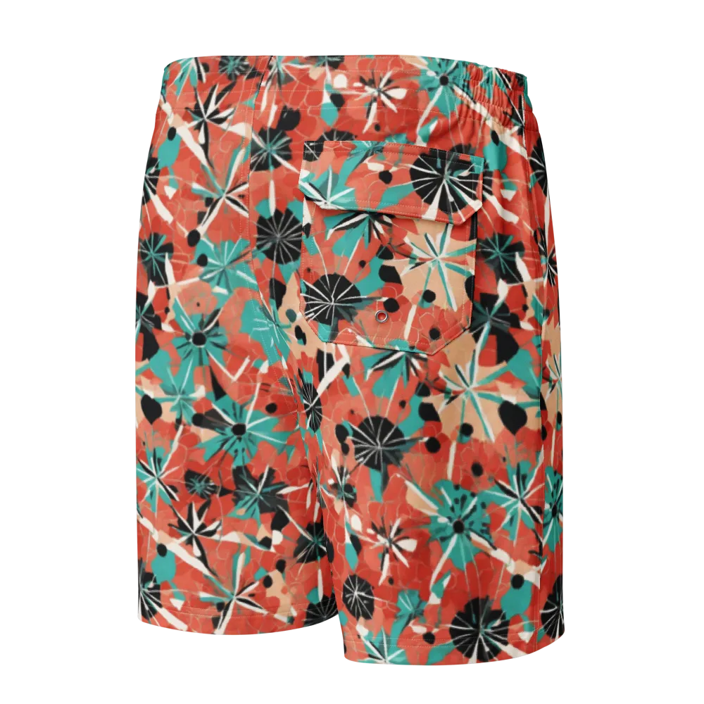 Riviera Bloom on Men's Board Shorts — Back