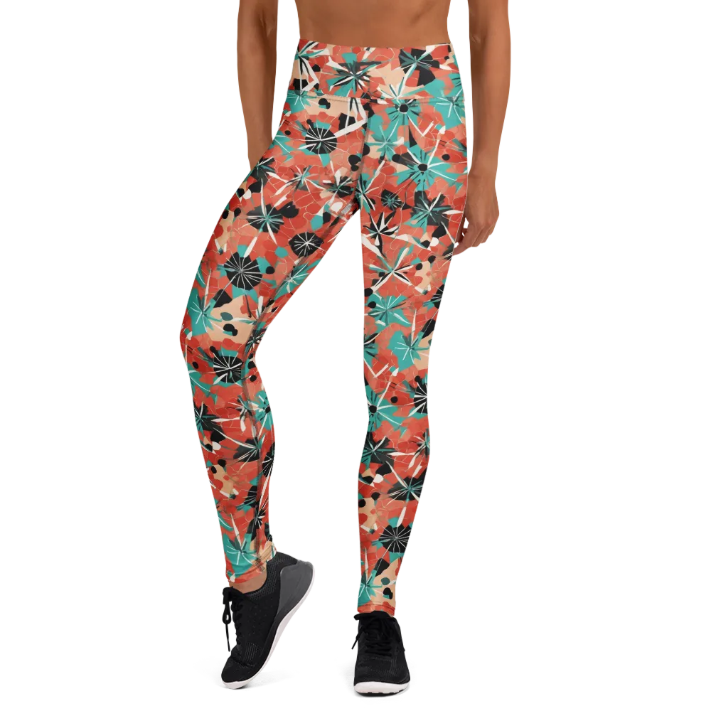 Riviera Bloom on Yoga Leggings — Front