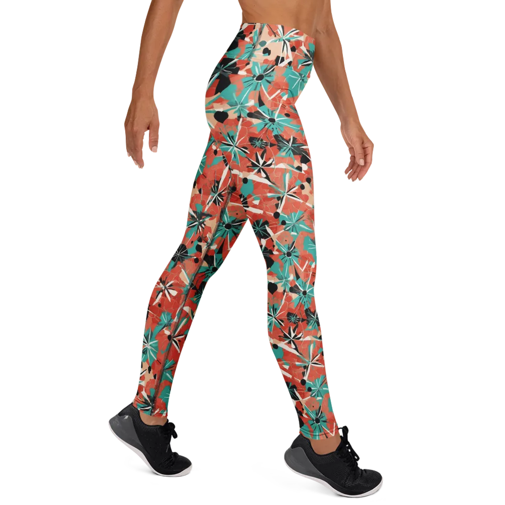 Riviera Bloom on Yoga Leggings — Right