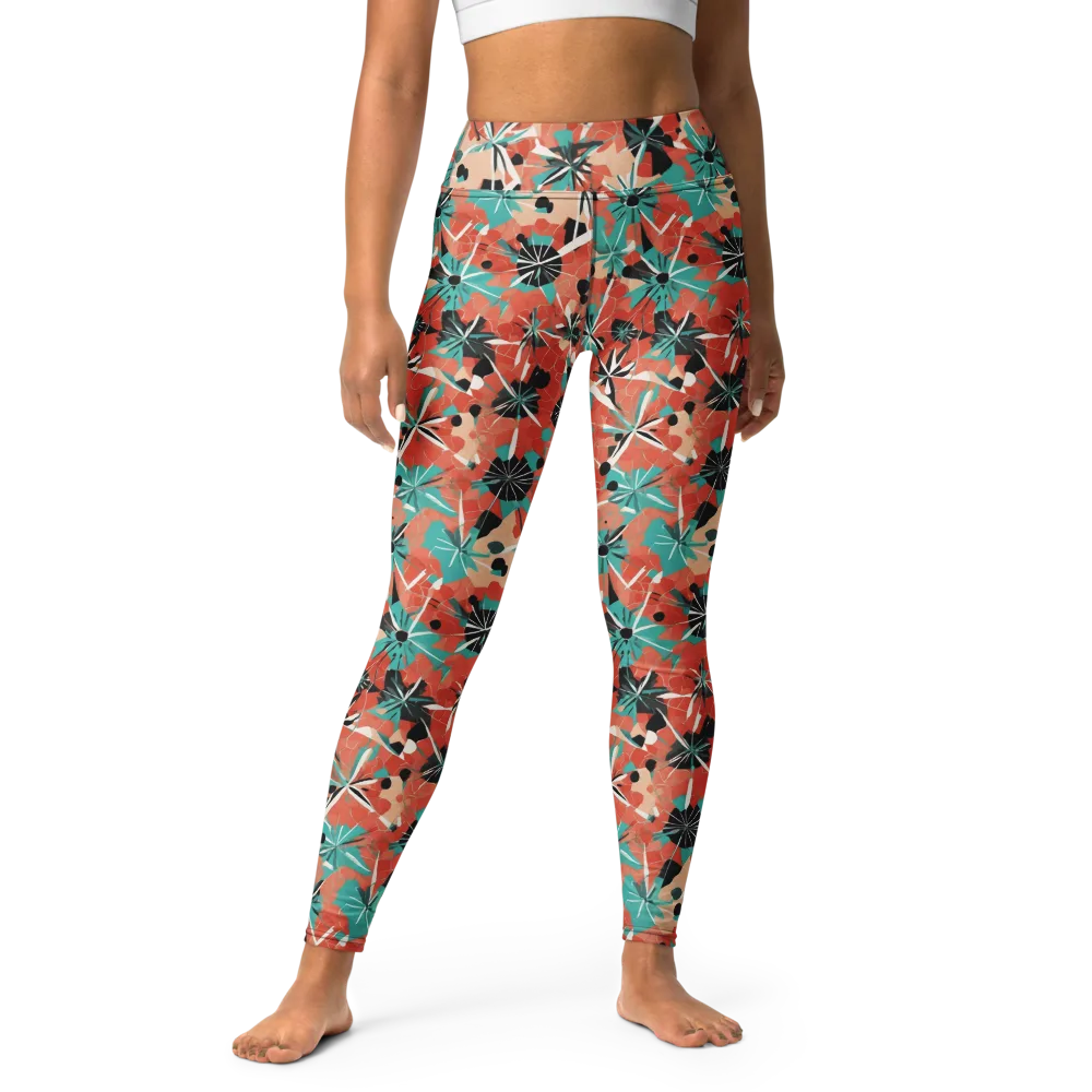 Riviera Bloom on Yoga Leggings — Front