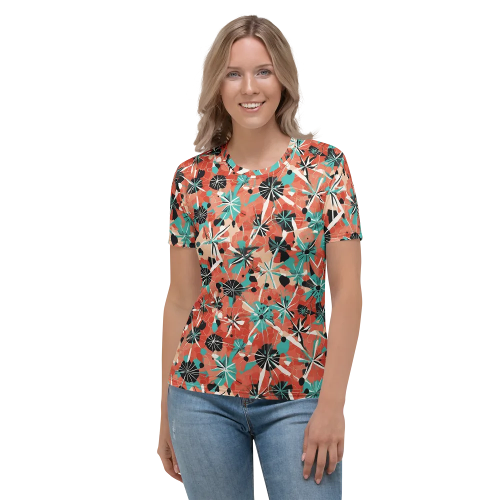 Riviera Bloom on Women's Crew Neck T-Shirt — Front