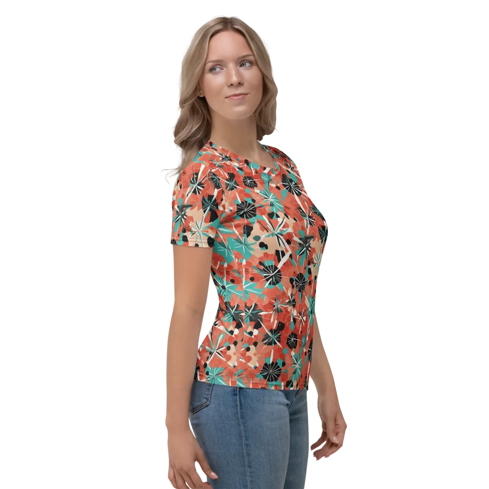 Riviera Bloom on Women's Crew Neck T-Shirt — Right