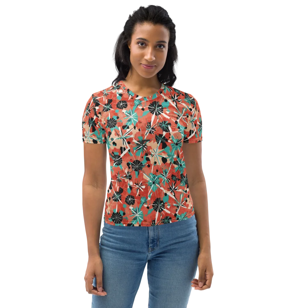 Riviera Bloom on Women's Crew Neck T-Shirt — Front