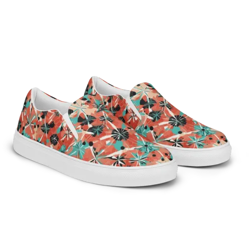 Riviera Bloom on a Men's Slip-On Canvas Shoes