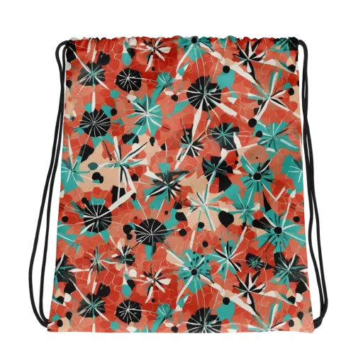 Riviera Bloom on a Drawstring Bag