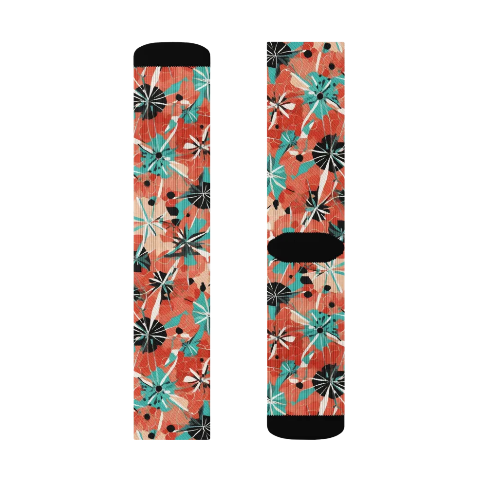 Riviera Bloom on Socks — Right Sock