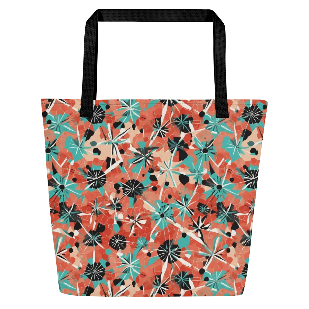 Riviera Bloom on Large Tote Bag W/ Pocket — Front