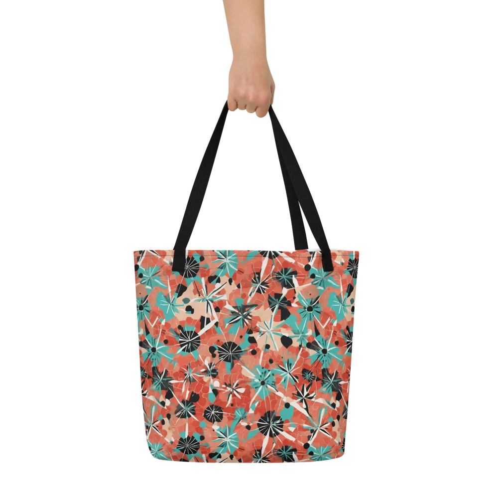 Riviera Bloom on Large Tote Bag W/ Pocket — Front