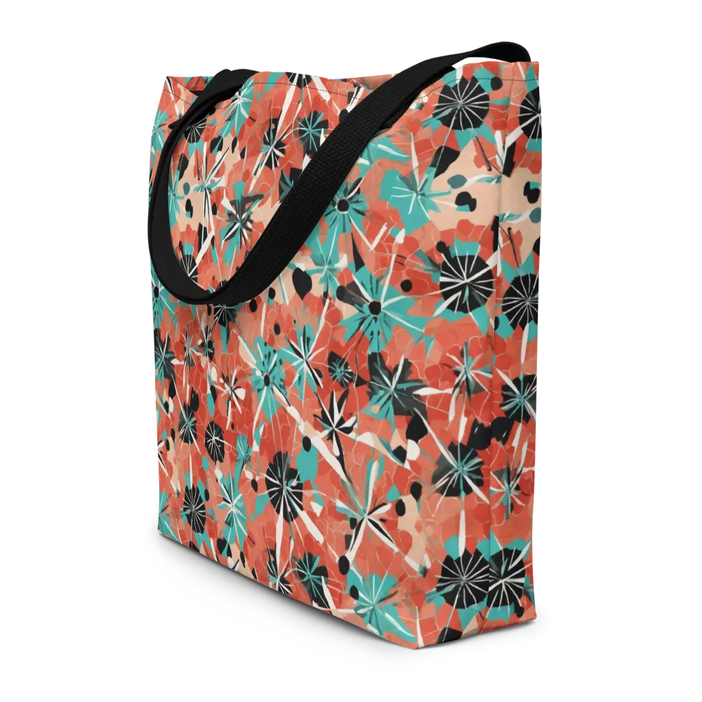 Riviera Bloom on Large Tote Bag W/ Pocket — Front