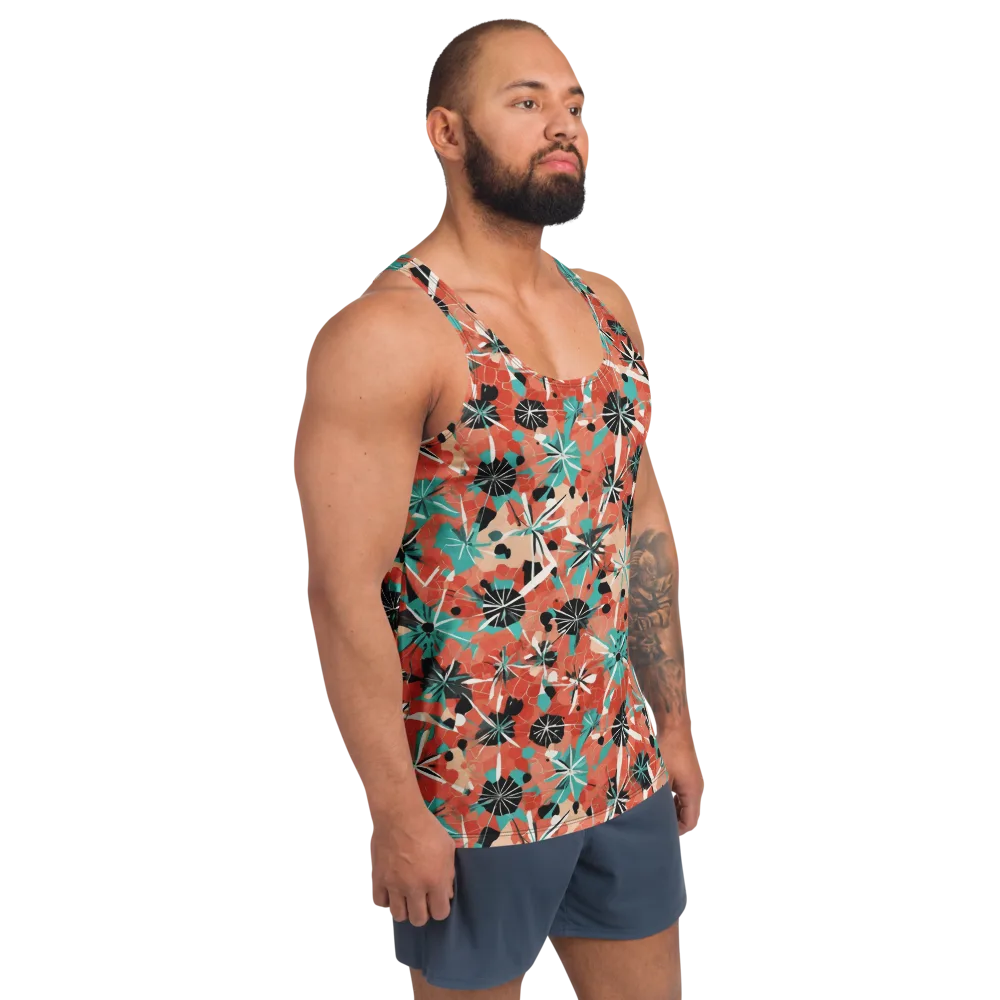 Riviera Bloom on Men's Tank Top — Right Front
