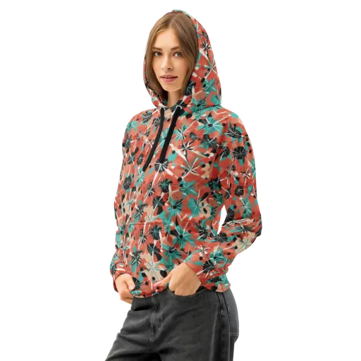 Riviera Bloom on a Cotton Hoodie