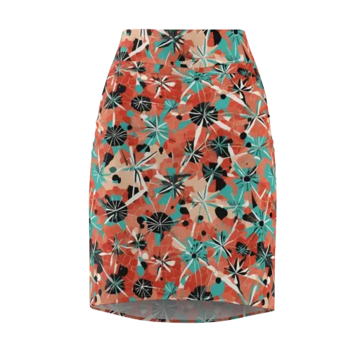Riviera Bloom on a Pencil Skirt