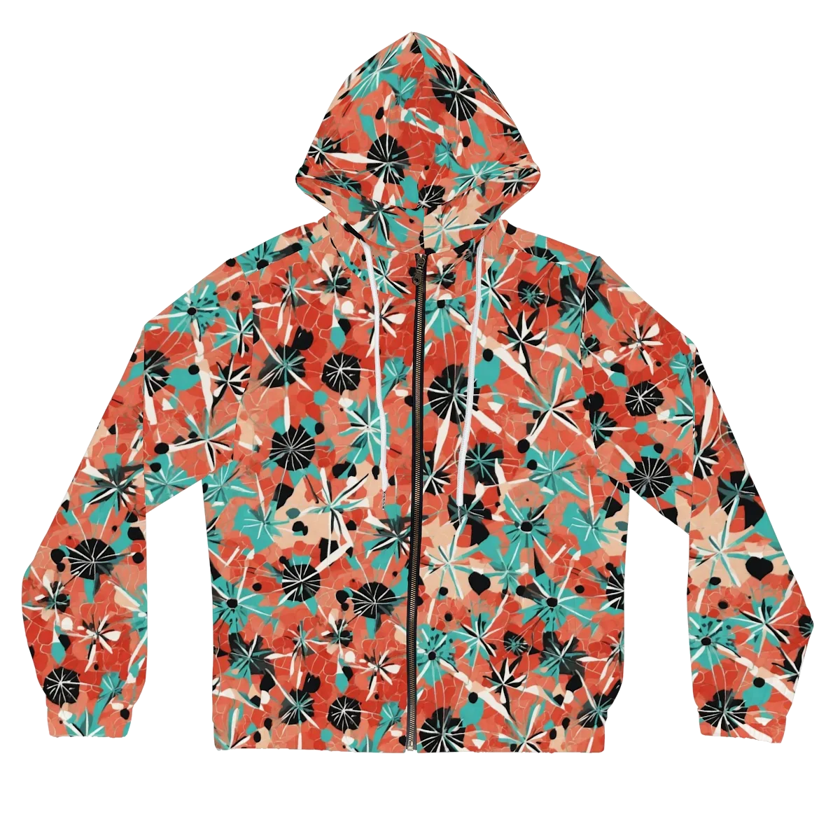 Riviera Bloom on Women's Full-Zip Hoodie — Front