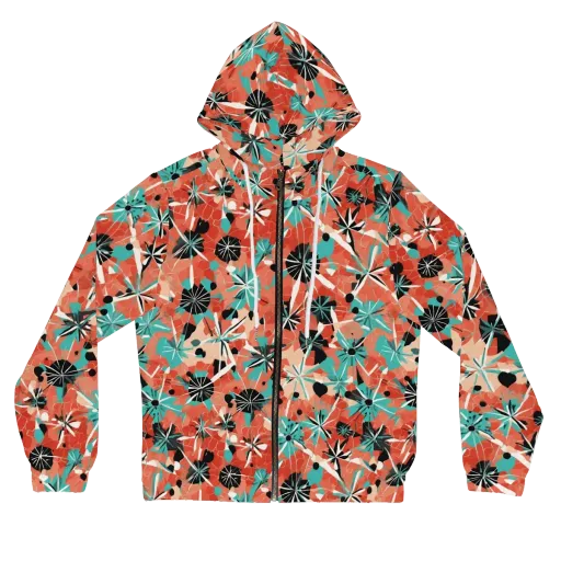 Riviera Bloom on a Women's Full-Zip Hoodie