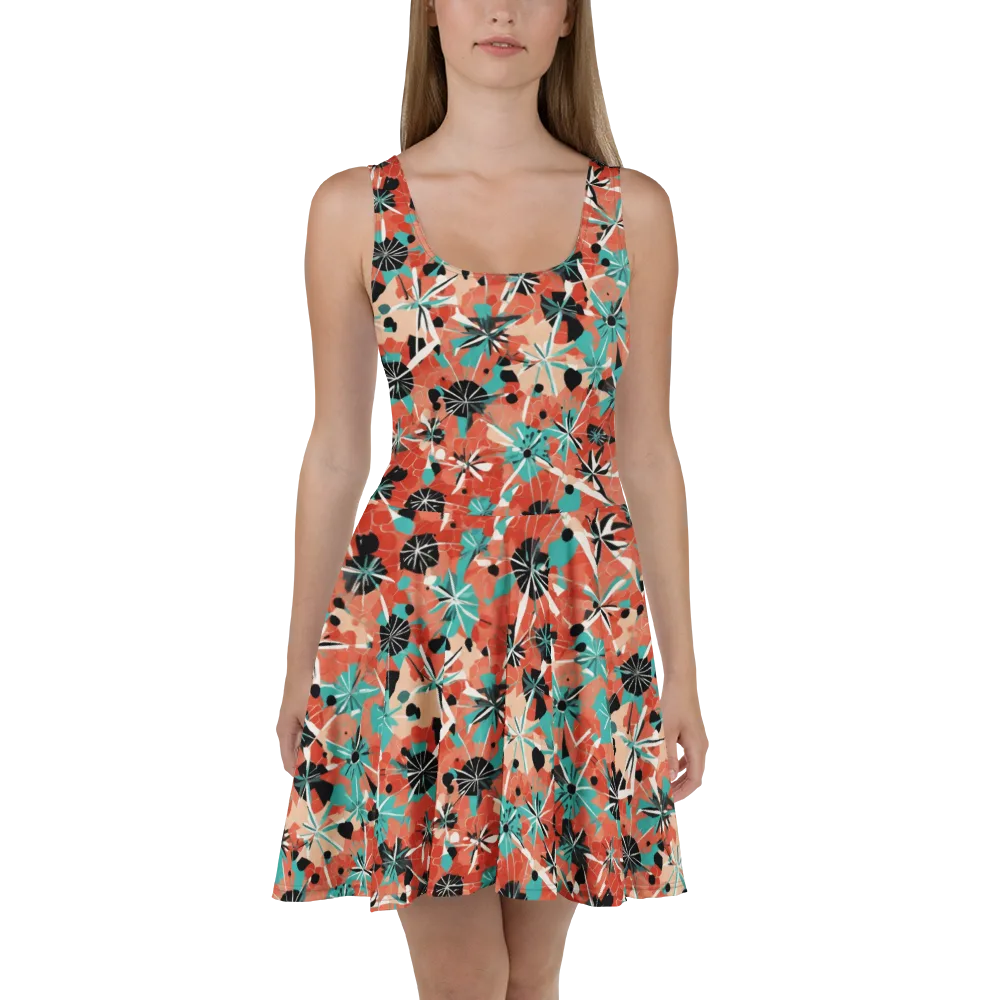 Riviera Bloom on Skater Dress — Front