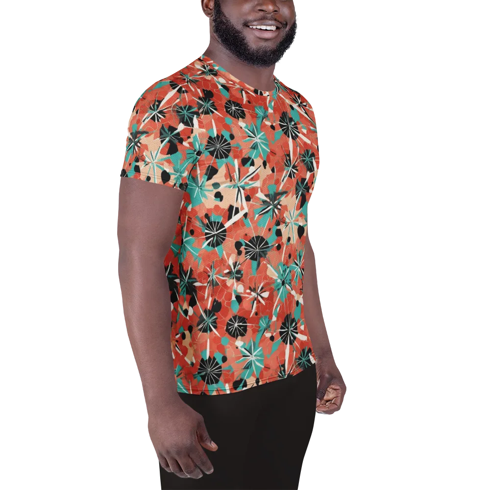 Riviera Bloom on Men's Athletic T-Shirt — Right