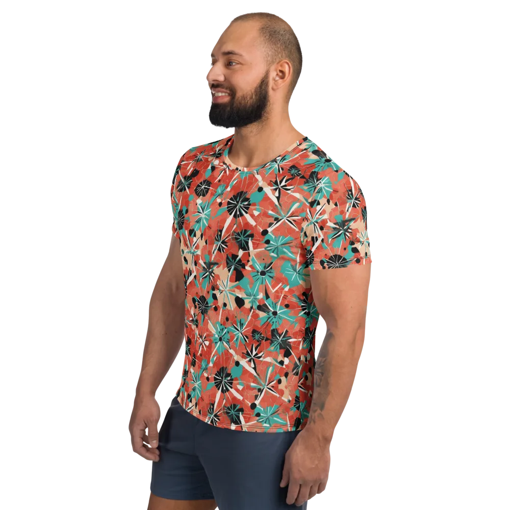 Riviera Bloom on Men's Athletic T-Shirt — Left