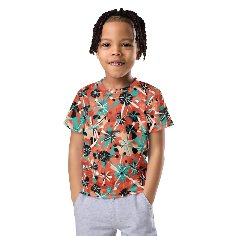 Riviera Bloom on Kids Crew Neck T-Shirt — Front