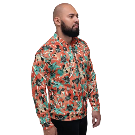 Riviera Bloom on a Bomber Jacket