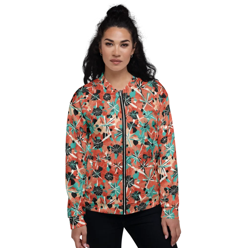 Riviera Bloom on Bomber Jacket — Front