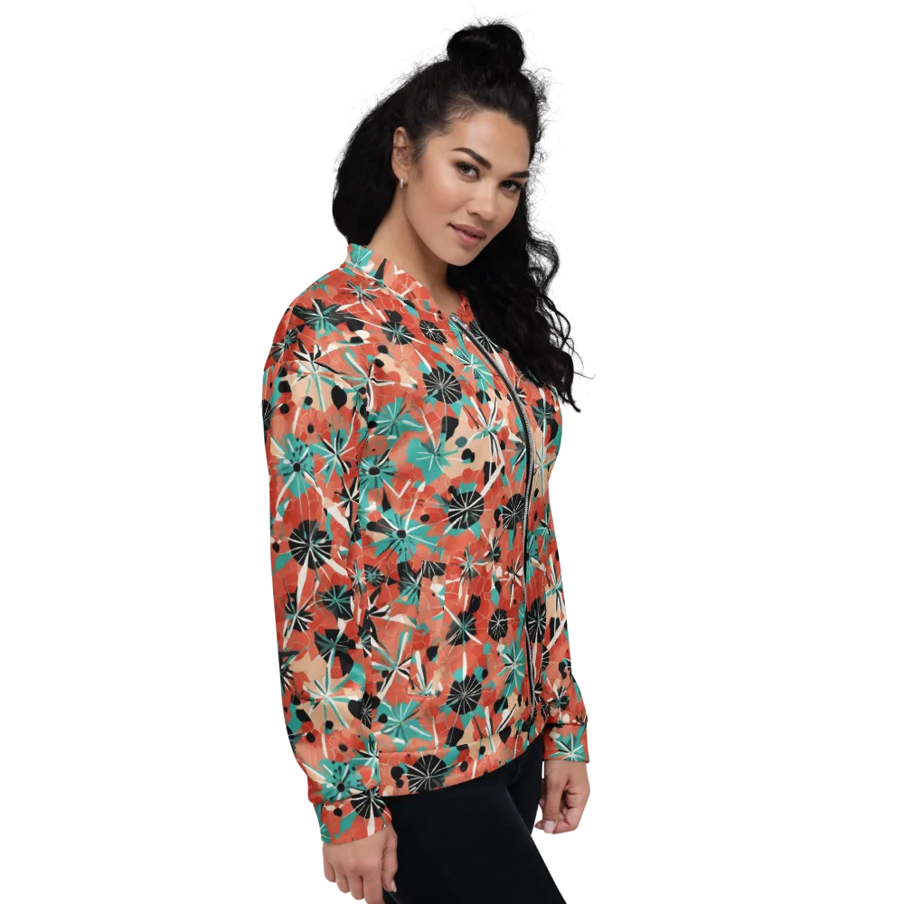 Riviera Bloom on Bomber Jacket — Right
