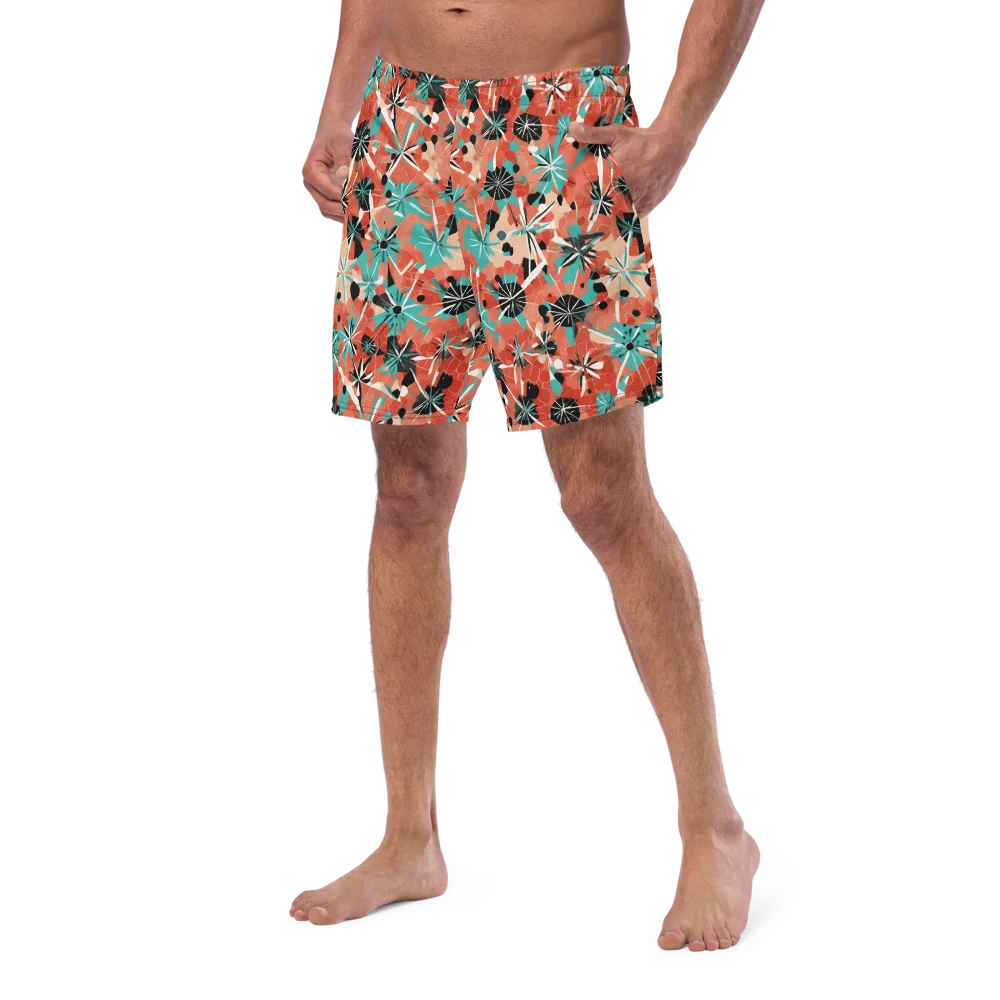 Riviera Bloom on Swim Trunks — Left Front