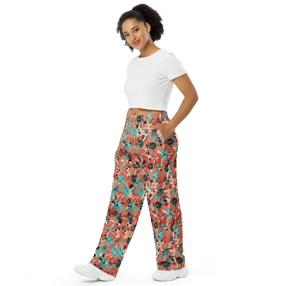 Riviera Bloom on Wide-Leg Pants — Left Front