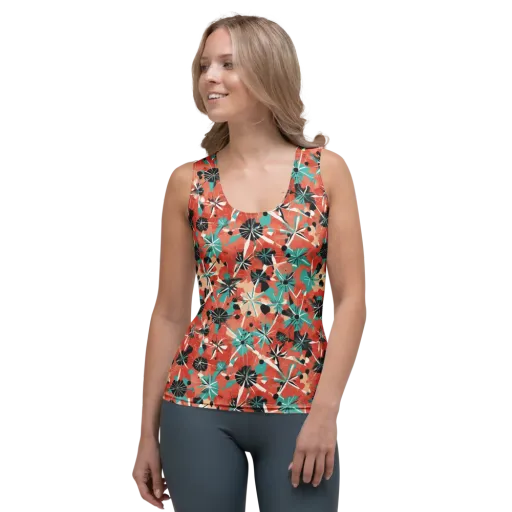 Riviera Bloom on a Women's Tank Top
