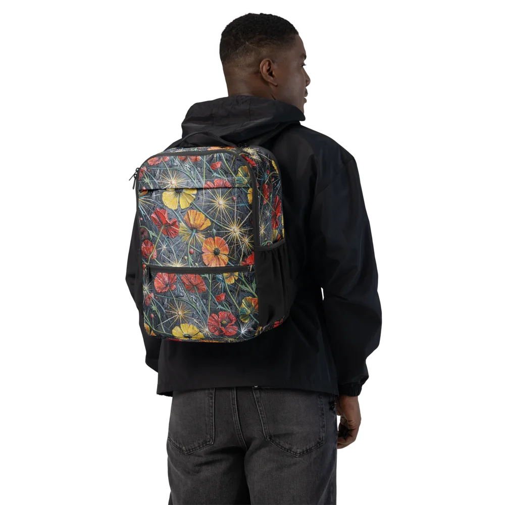 Poppy Nocturne on Utility Backpack — Back