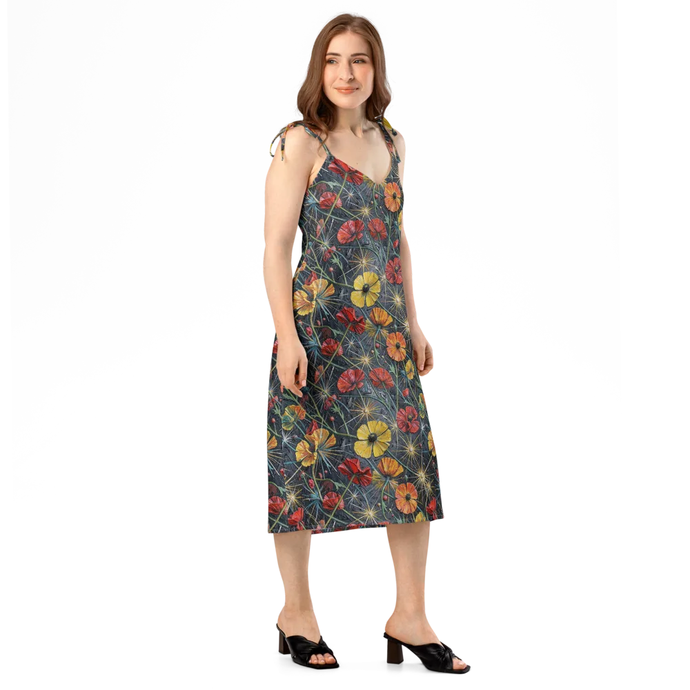 Poppy Nocturne on Slip Dress — Right Front