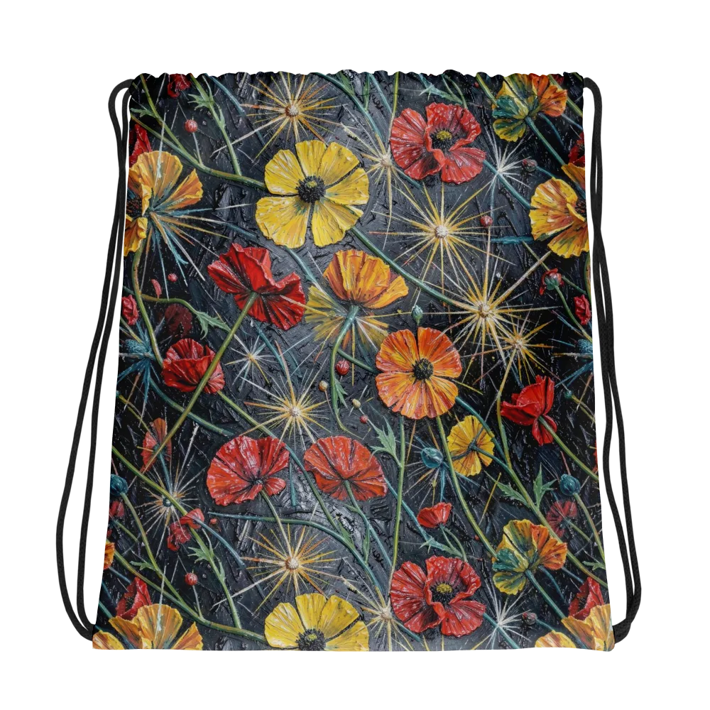 Poppy Nocturne on Drawstring Bag — Photo