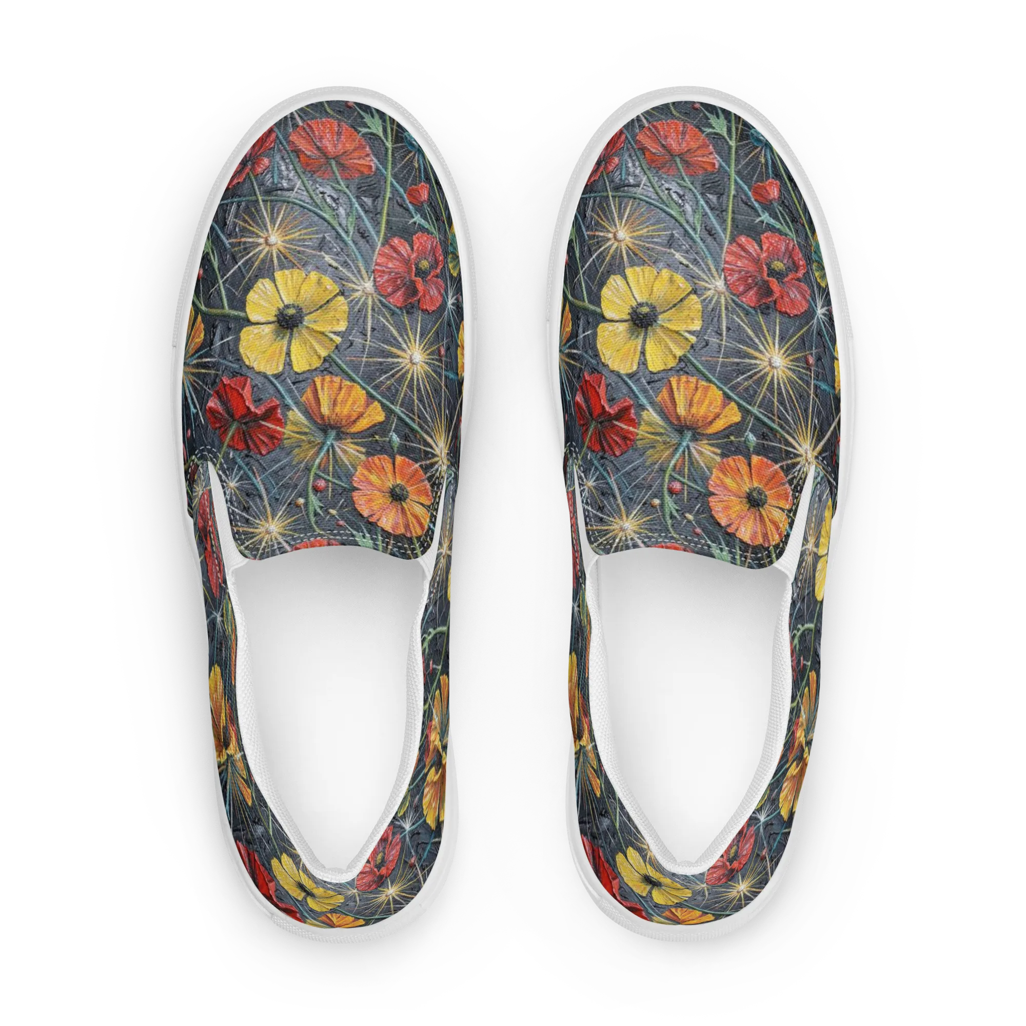 Poppy Nocturne on Women's Slip-On Canvas Shoes — Front