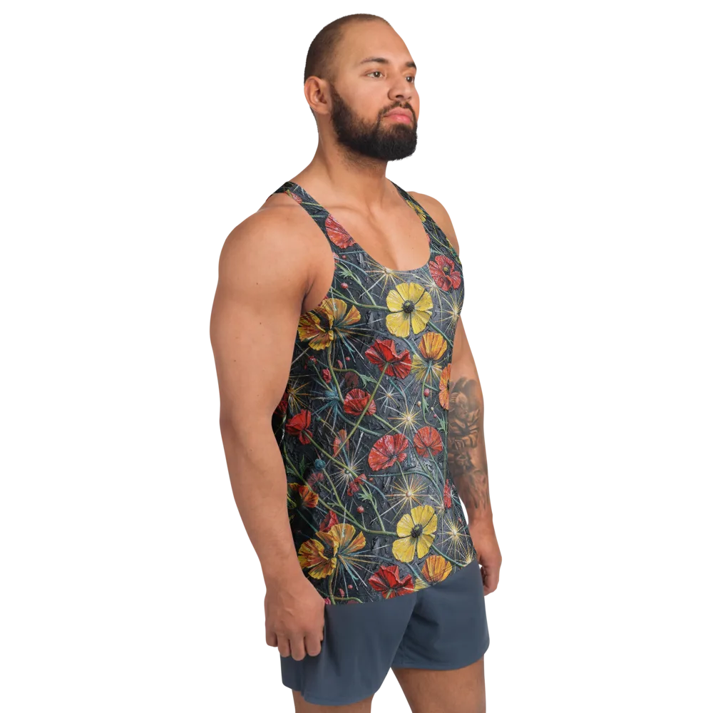 Poppy Nocturne on Men's Tank Top — Right Front