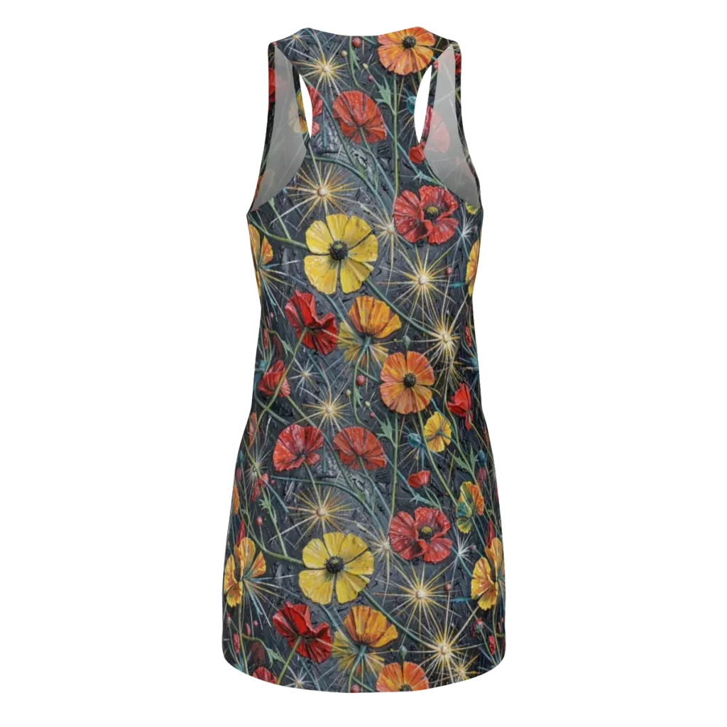 Poppy Nocturne on Racerback Dress — Back