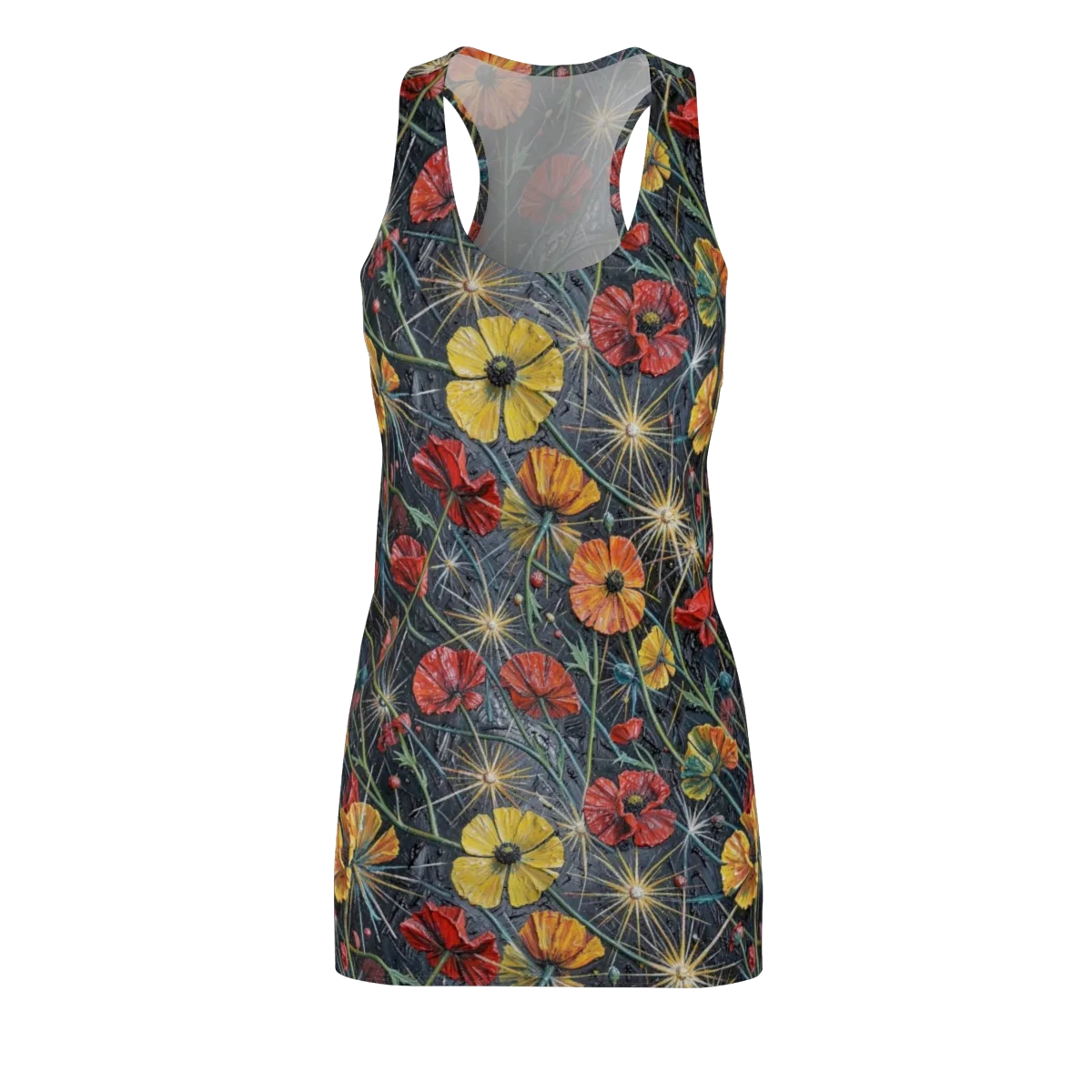 Poppy Nocturne on Racerback Dress — Front