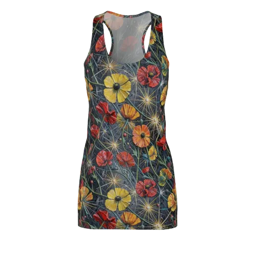 Poppy Nocturne on a Racerback Dress